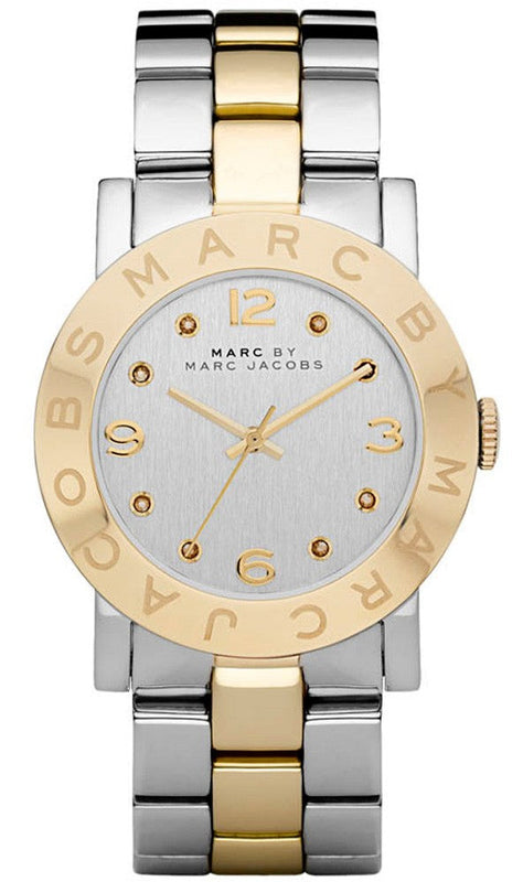 Marc Jacobs Amy Silver Dial Two Tone Steel Strap Watch for Women - MBM3139