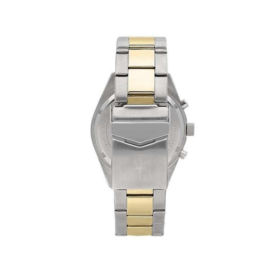 Maserati Competizione Chronograph Black Dial Two Tone Steel Strap Watch For Men - R8853100016