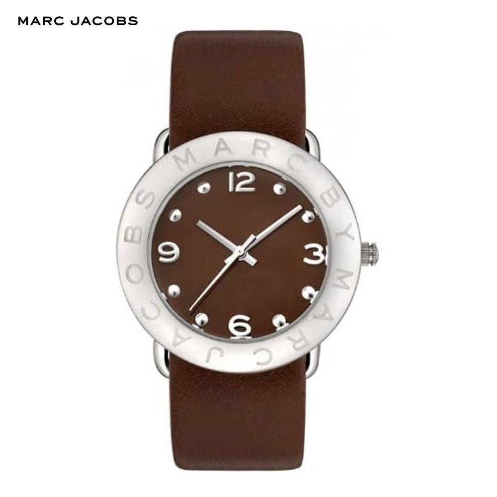 Marc Jacobs Amy Brown Dial Brown Leather Strap Watch for Women - MBM1139