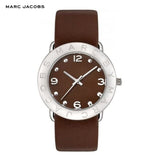 Marc Jacobs Amy Brown Dial Brown Leather Strap Watch for Women - MBM1139