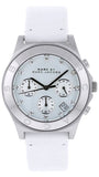 Marc Jacobs Blade White Dial White Leather Strap Watch for Women - MBM1187