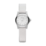 Marc Jacobs Henry Dinky White Dial White Leather Strap Watch for Women - MBM1234