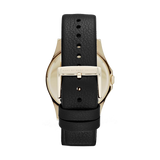 Marc Jacobs Baby Dave Gold Dial Black Leather Strap Watch for Women - MBM1264