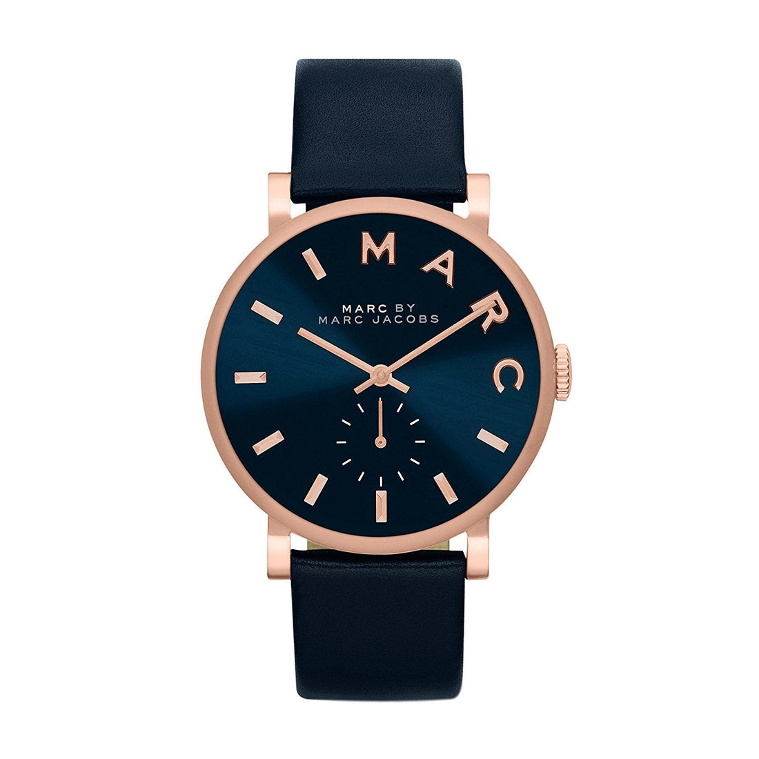 Marc Jacobs Baker Navy Blue Dial Blue Leather Strap Watch for Women - MBM1331