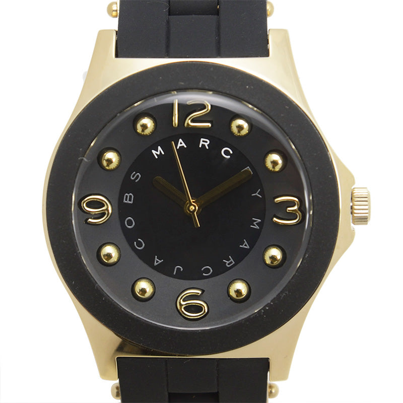 Marc Jacobs Pelly Black Dial Black Silicone Strap Watch for Women - MBM2540