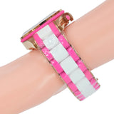 Marc Jacobs Rock Chronograph White Dial Two Tone Silicone Strap Watch for Women - MBM2593