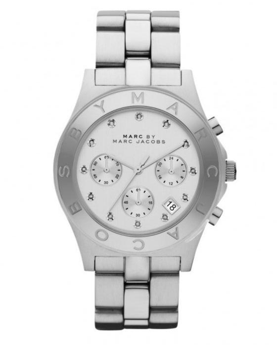 Marc Jacobs Blade White Dial SIlver Steel Strap Watch for Women - MBM3100