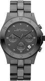 Marc Jacobs Blade Chronograph Black Dial Black Steel Strap Watch for Women - MBM3103