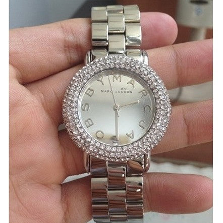 Marc Jacobs Marci Silver Dial Silver Steel Strap Watch for Women - MBM3190