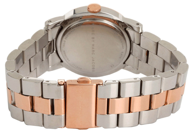 Marc Jacobs Amy Silver Dial Two Tone Steel Strap Watch for Women - MBM3194