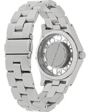 Marc Jacobs Henry Transparent Silver Dial Silver Steel Strap Watch for Women - MBM3205