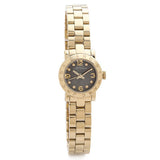 Marc Jacobs Amy Mother of Pearl Black Dial Gold Steel Strap Watch for Women - MBM3275