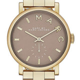 Marc Jacobs Baker Brown Dial Gold Steel Strap Watch for Women - MBM8631