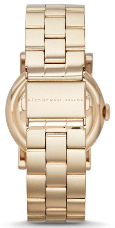 Marc Jacobs Amy Blue Dial Gold Steel Strap Watch for Women - MBM3303