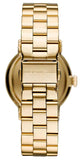 Marc Jacobs Baker Black Dial Gold Steel Strap Watch for Women - MBM3355