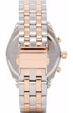 Marc Jacobs Peeker Chronograph Silver Two Tone Steel Strap Watch for Women - MBM3369