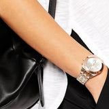 Marc Jacobs Peeker Chronograph Silver Two Tone Steel Strap Watch for Women - MBM3369