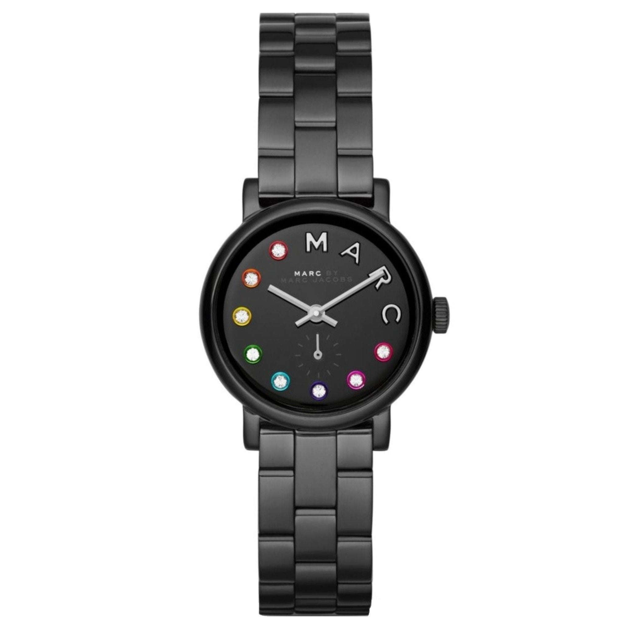 Marc Jacobs Baker Black Dial Black Steel Strap Watch for Women - MBM3425