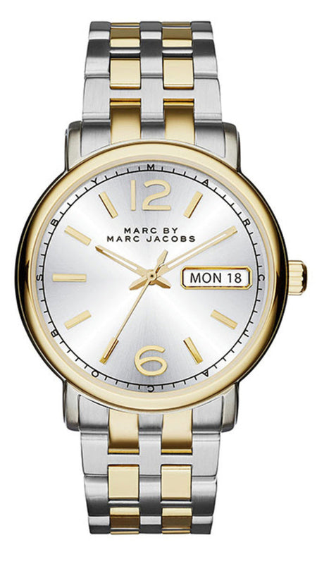 Marc Jacobs Fergus Silver Dial Two Tone Steel Strap Watch for Women - MBM8652