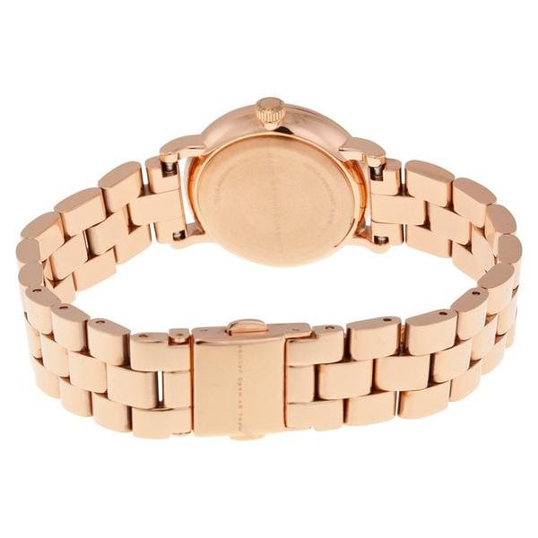 Marc Jacobs Baker Dexter White Dial Rose Gold Steel Strap Watch for Women - MBM3443
