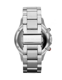 Marc Jacobs Rock Chronograph White Dial Silver Steel Strap Watch for Men - MBM5027