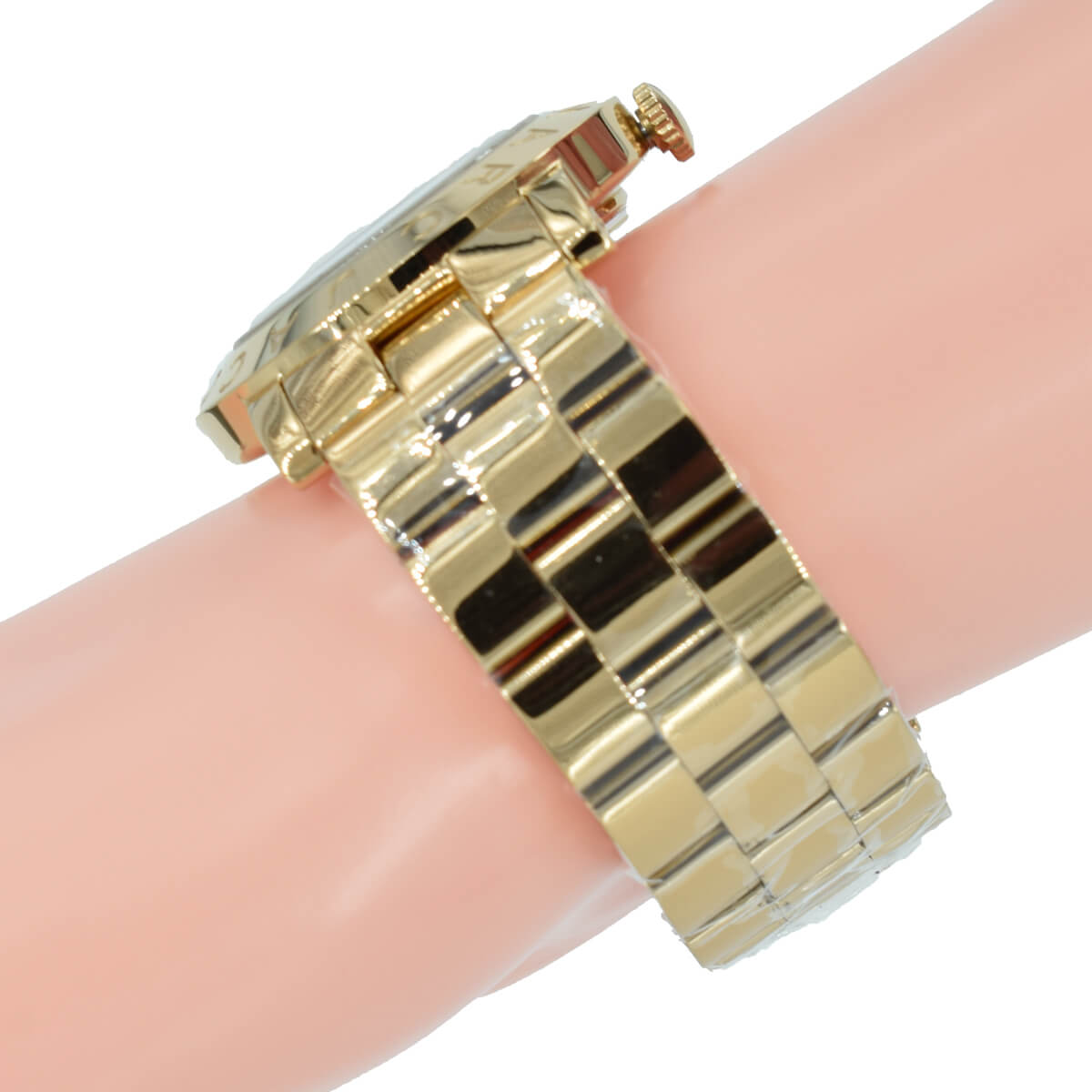 Marc Jacobs Amy Green Dial Gold Steel Strap Watch for Women - MBM8609