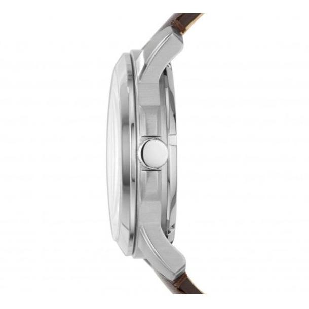 Fossil Grant Automatic Skeleton Black Dial Brown Leather Strap Watch for Men - ME3100