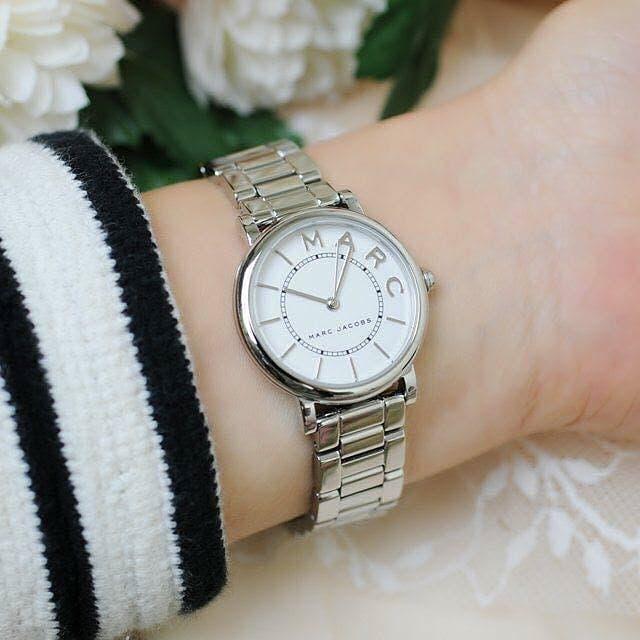 Marc Jacobs Roxy White Dial Silver Steel Strap Watch for Women - MJ3521