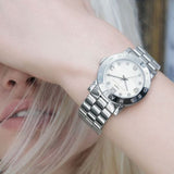 Marc Jacobs Amy White Dial Silver Steel Strap Watch for Women - MBM3054