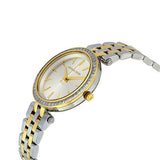Michael Kors Darci White Dial Two Tone Steel Strap Watch for Women - MK3323