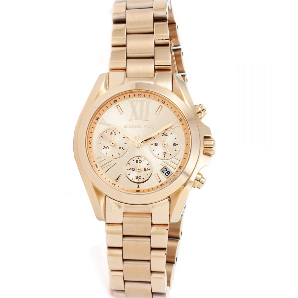 Michael Kors Bradshaw Chronograph Rose Gold Dial Rose Gold Steel Strap Watch for Women - MK5799