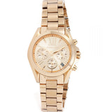 Michael Kors Bradshaw Chronograph Rose Gold Dial Rose Gold Steel Strap Watch for Women - MK5799