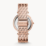 Michael Kors Darci Rose Gold Dial with Diamonds Rose Gold Stainless Steel Strap Watch for Women - MK3192