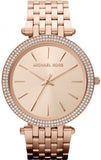 Michael Kors Darci Rose Gold Dial with Diamonds Rose Gold Stainless Steel Strap Watch for Women - MK3192