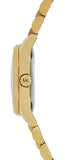 Michael Kors Lexington Quartz Orange Dial Gold Steel Strap Watch For Women - MK3284