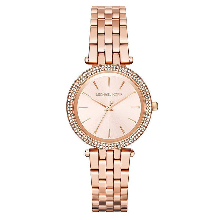 Michael Kors Darci Rose Gold Dial Rose Gold Stainless Steel Strap Watch for Women - MK3366