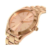 Michael Kors Slim Runway Pink Dial Two Tone Steel Strap Watch for Women - MK3493