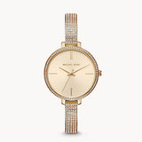 Michael Kors Jaryn Quartz Gold Dial Gold Steel Strap Watch For Women - MK3784