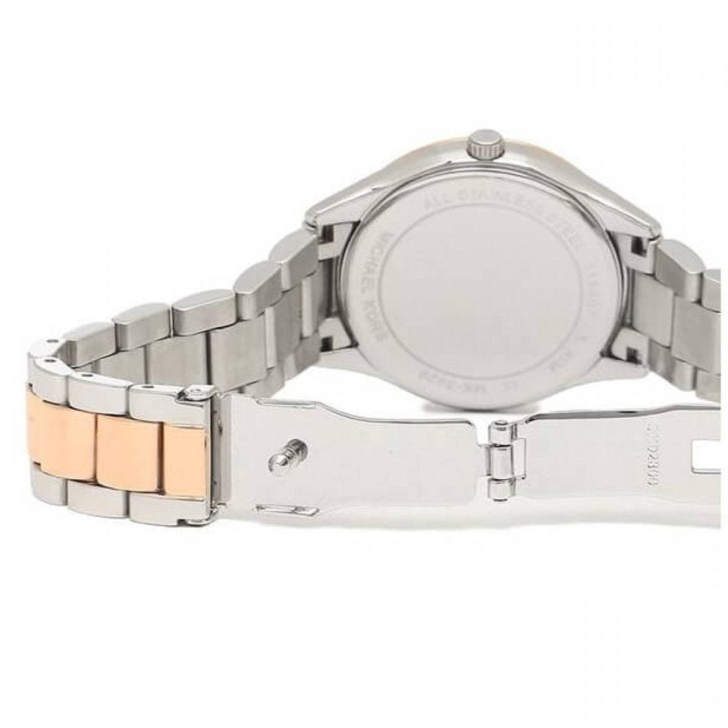 Michael Kors Lauryn Quartz Blue Dial Two Tone Steel Strap Watch For Women - MK3929