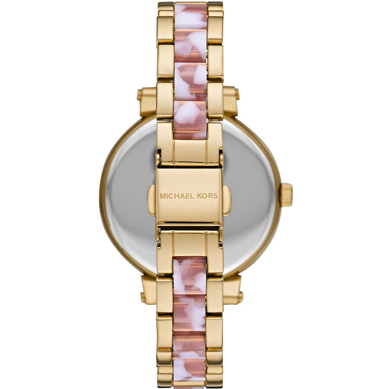 Michael Kors Sofie Crystals Mother of Pearl Pink Dial Two Tone Steel Strap Watch For Women - MK4344