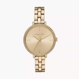 Michael Kors Charley Three-Hand Quartz Gold Dial Gold Steel Strap Watch for Women - MK4399