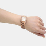 Michael Kors Emery Three-Hand Crystals Silver Dial Rose Gold Steel Strap Watch for Women - MK4641