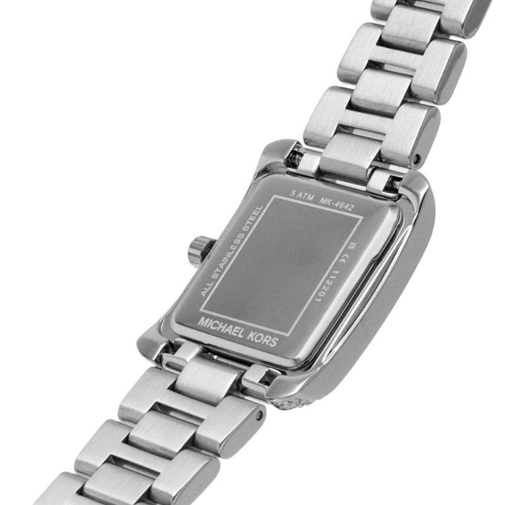 Michael Kors Emery Three-Hand Crystals White Dial Silver Steel Strap Watch for Women - MK4642