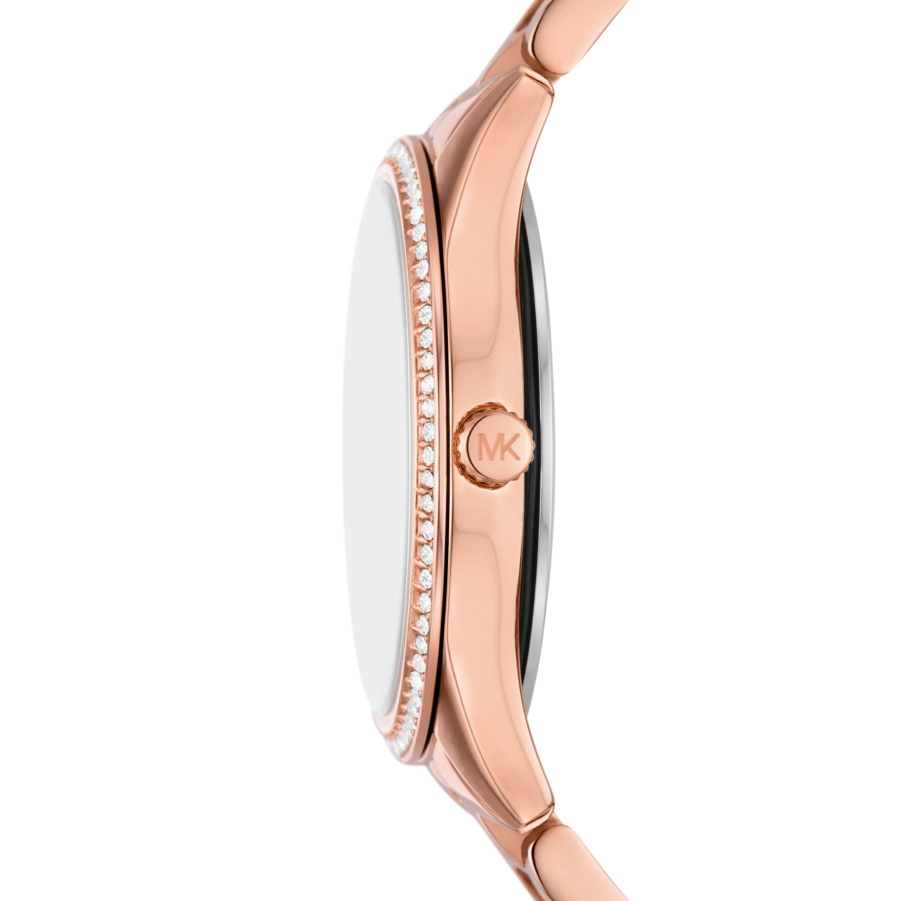 Michael Kors Slim Runway Analog Rose Gold Dial Rose Gold Steel Strap Watch For Women - MK4733