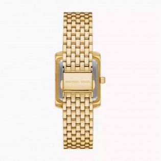 Michael Kors Emery Pave Analog Green Dial Gold Steel Strap Watch for Women - MK4742