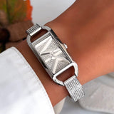 Michael Kors Empire Three-Hand Silver Dial Silver Steel Strap Watch for Women - MK4841