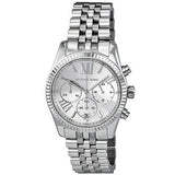 Michael Kors Lexington Silver Dial Silver Steel Strap Watch for Women - MK5555