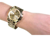 Michael Kors Bradshaw Gold Dial Gold Steel Strap Watch for Women - MK5605