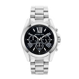 Michael Kors Bradshaw Black Dial Silver Steel Strap Watch for Men - MK5705