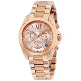 Michael Kors Bradshaw Chronograph Rose Gold Dial Rose Gold Steel Strap Watch for Women - MK5799